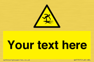 Custom warning thin ice